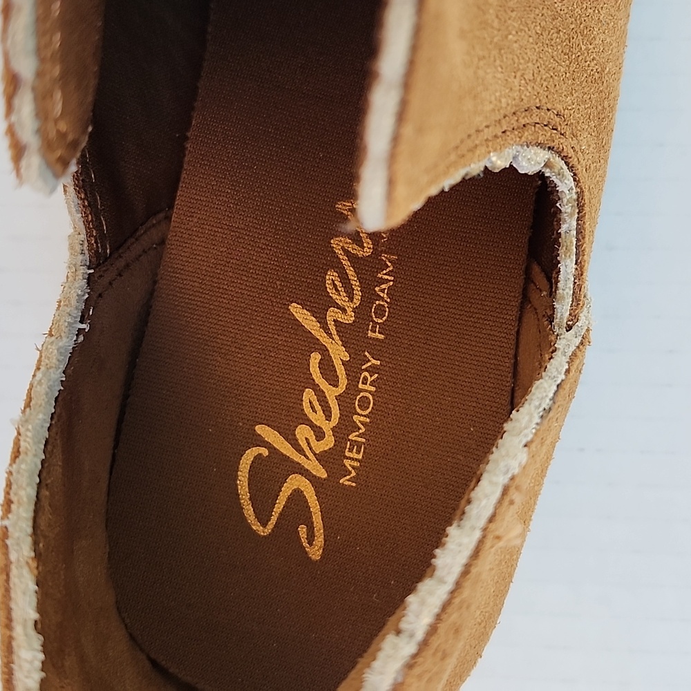 NWOT SKECHERS SUEDE TEXAS MIDWEST SHINE ANKLE BOOT - Picture 8 of 10